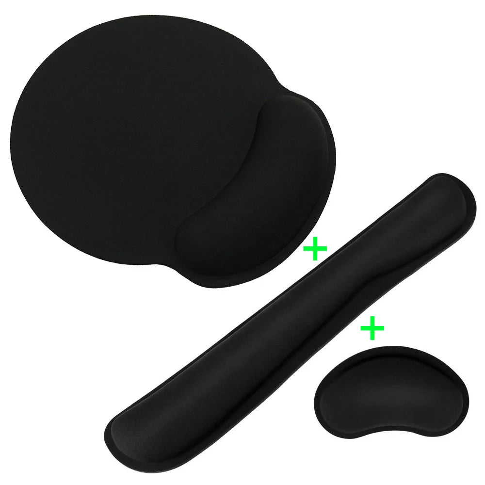New Wrist Rest Mouse Pad Memory Foam Superfine Fibre Wrist Rest Pad Ergonomic Mousepad for Typist Office Gaming PC Laptop